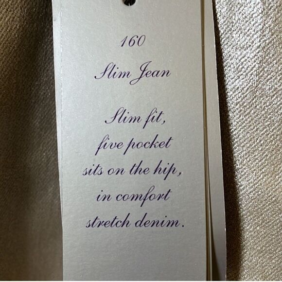 Ralph Lauren Pre-Spring Collection Sand Pearlescent Foil 160 Skinny Stretch Jean - Picture 10 of 16